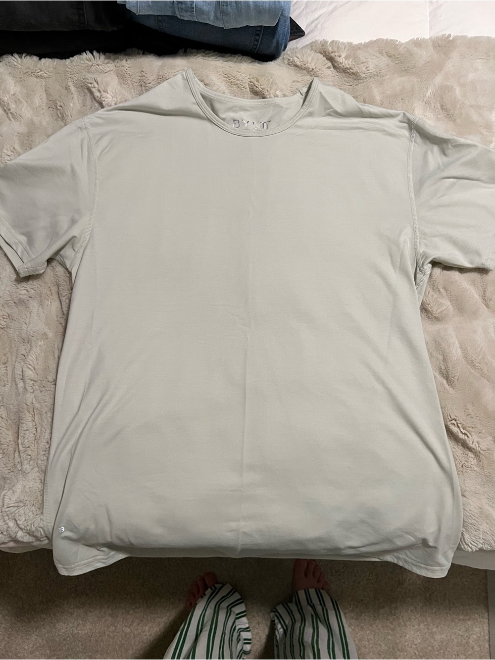 BYLT Basics Short Sleeve Crewneck T-Shirt in Light Sage